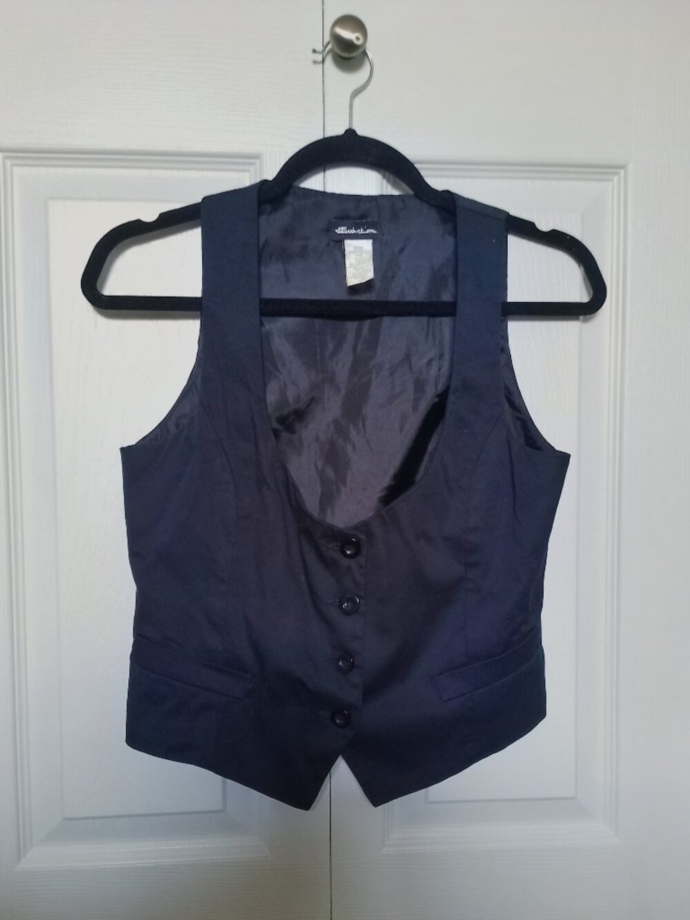 Black Button up Vest